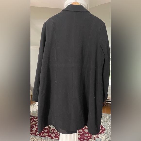 Forecaster Boston women’s plus black Lamwool- blend single breasted Peacoat 22W - Picture 2 of 9
